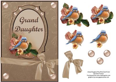 Grand Daughter Blue Bird Card Front