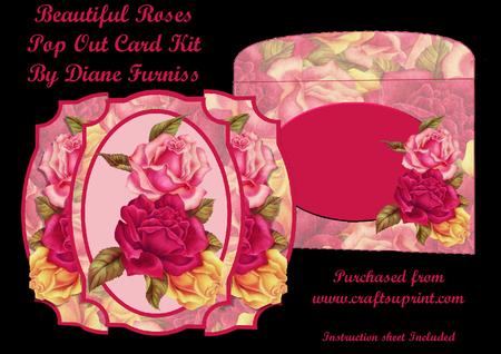 Beautiful Roses Pop Out Card Kit