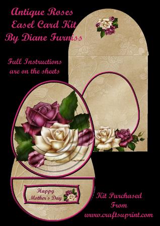 Antique Roses Easel Card Kit