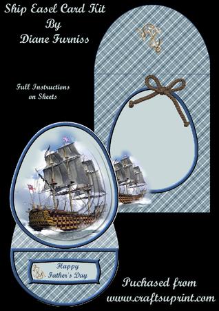 Ship Easel Card Kit
