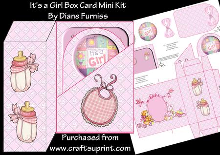 It's a Girl Box Card Mini Kit