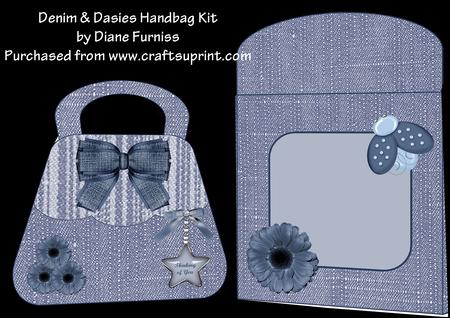 Denim & Dasies Handbag Card Kit