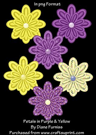 Petals in Purple & Yellow