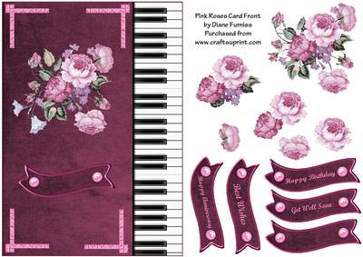 Pink Roses Card Front