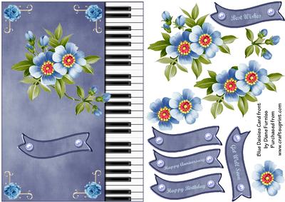 Blue Daisies Card Front
