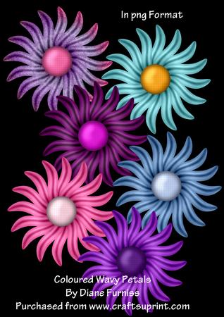 Coloured Wavy Petals