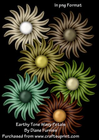 Earthy Tones Wavy Petals