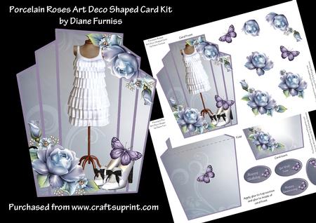 Porcelain Roses Art Deco Card Kit