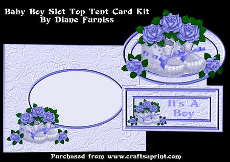 Baby Boy Slot Top Tent Card Kit