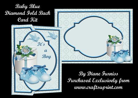 Baby Blue Diamond Fold Back Card Kit