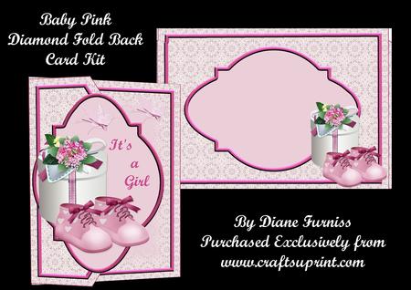Baby Pink Diamond Fold Back Card Kit