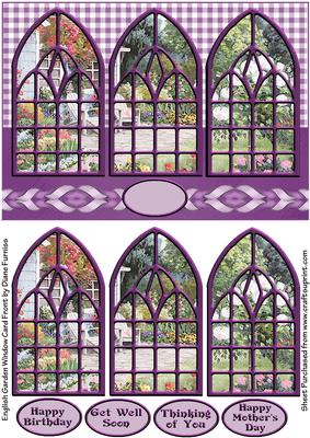 English Garden Window Card Front