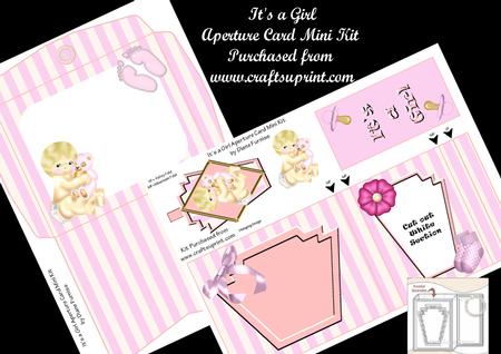 It's a Girl Aperture Card Mini Kit
