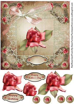 Red Rose Card Front
