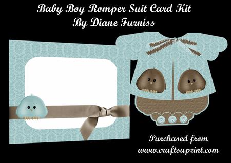Birthday Boy Romper Suit Card Kit