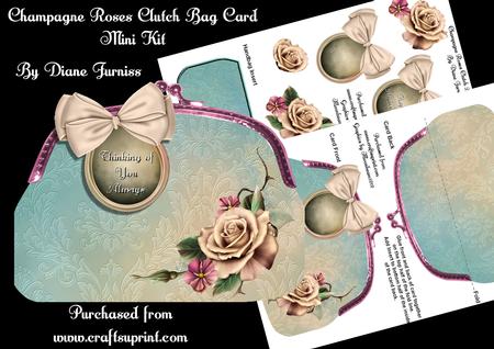 Champagne Roses Clutch Bag Mini Kit