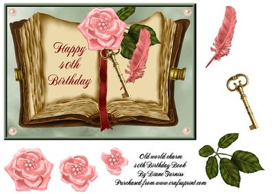 Old World Charm 40th Birthday Book
