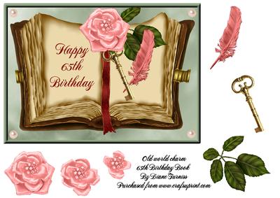 Old World Charm 65th Birthday Book