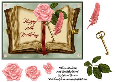 Old World Charm 70th Birthday Book