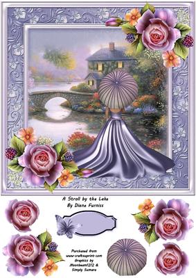 A Stroll by the Lake Card Front