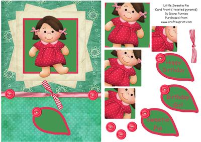Sweetie Pie Twisted Pyramid Card Front