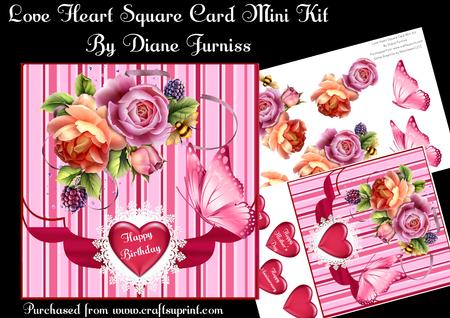 Love Heart Square Card Mini Kit