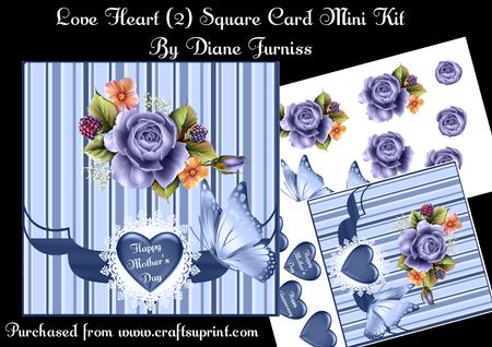 Love Heart (2) Square Card Mini Kit
