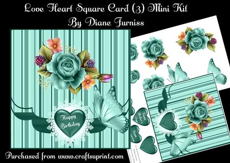 Love Heart (3) Square Card Mini Kit