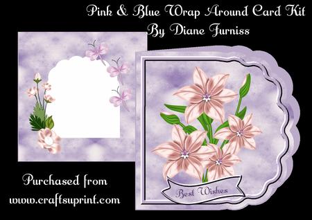 Pink & Blue Wrap Around Card Kit