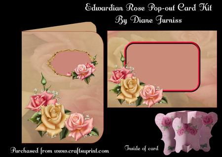 Edwardian Rose Pop-out Card Kit
