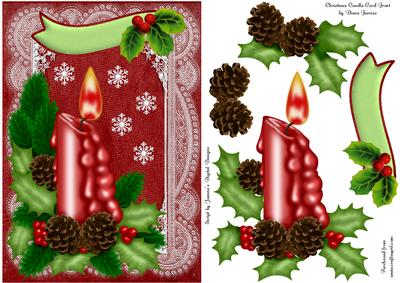 Christmas Candle Card Front