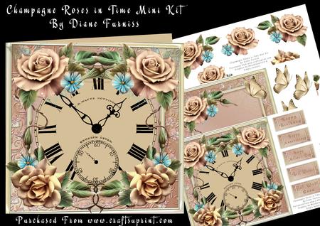Champagne Roses in Time Mini Kit