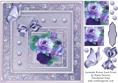 Lavender Roses Card Front