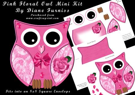 Pink Floral Owl Mini Kit