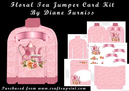 Floral Tea Jumper Card Kit