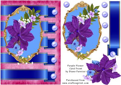 Purple Flower Card Front