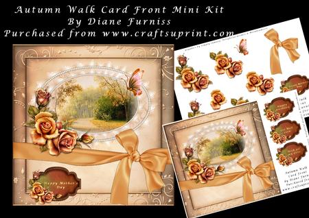 Autumn Walk Card Front Mini Kit