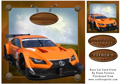 Race Car Card Front
