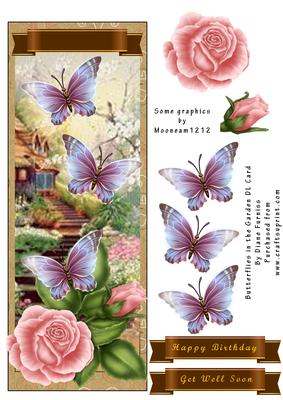 Butterflies in the Garden Dl Card Front