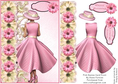 Pink Dasies Card Front