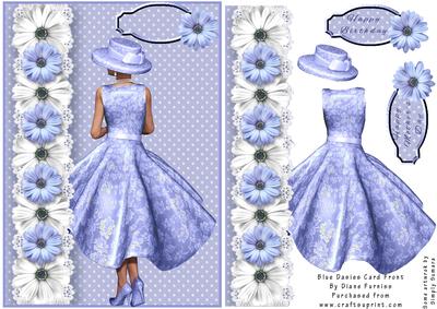 Blue Dasies Card Front