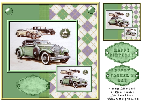 Vintage Car Card