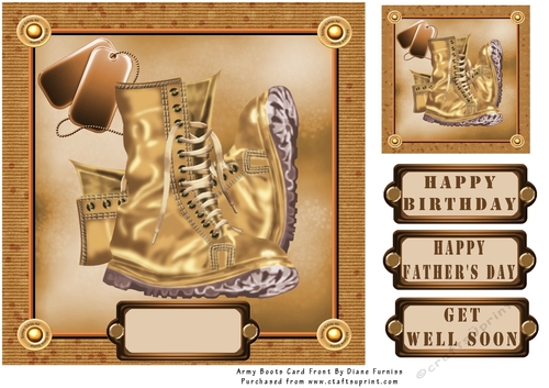 Army Boots Card Front