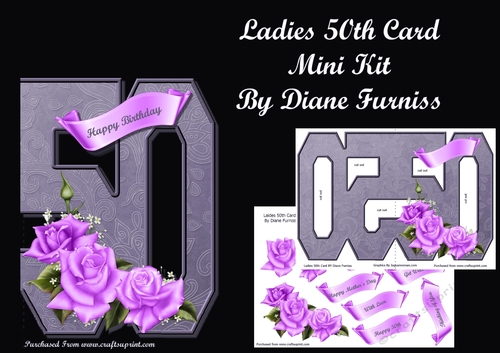 Ladies 50th Card Mini Kit