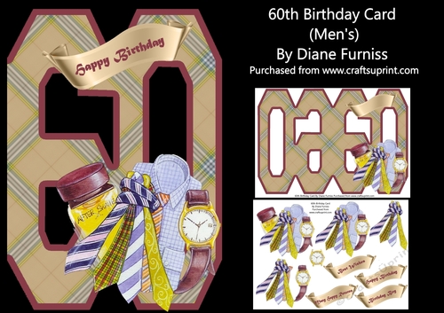 60th Birthday Card  Mini Kit (Mens)