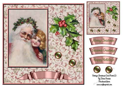 Vintage Christmas Card Front (1)