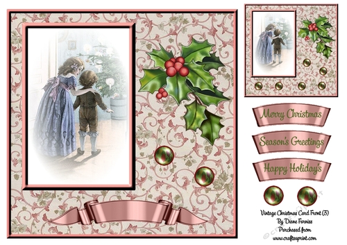 Vintage Christmas Card Front (3)