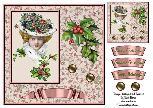 Vintage Christmas Card Front (4)