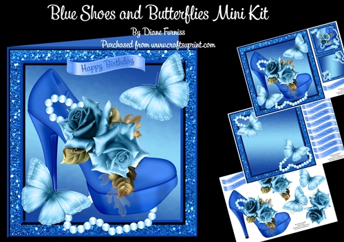 Blue Shoes and Butterflies Mini Kit
