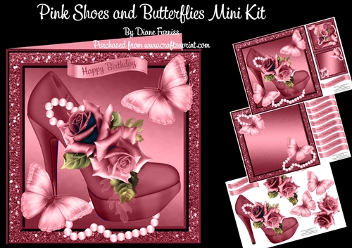 Pink Shoes and Butterflies Mini Kit